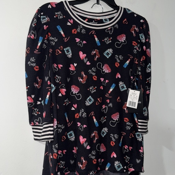 Cuddl Duds pj navy Pink Heart Pajama Set makeup theme NEW Gift - Picture 2 of 6